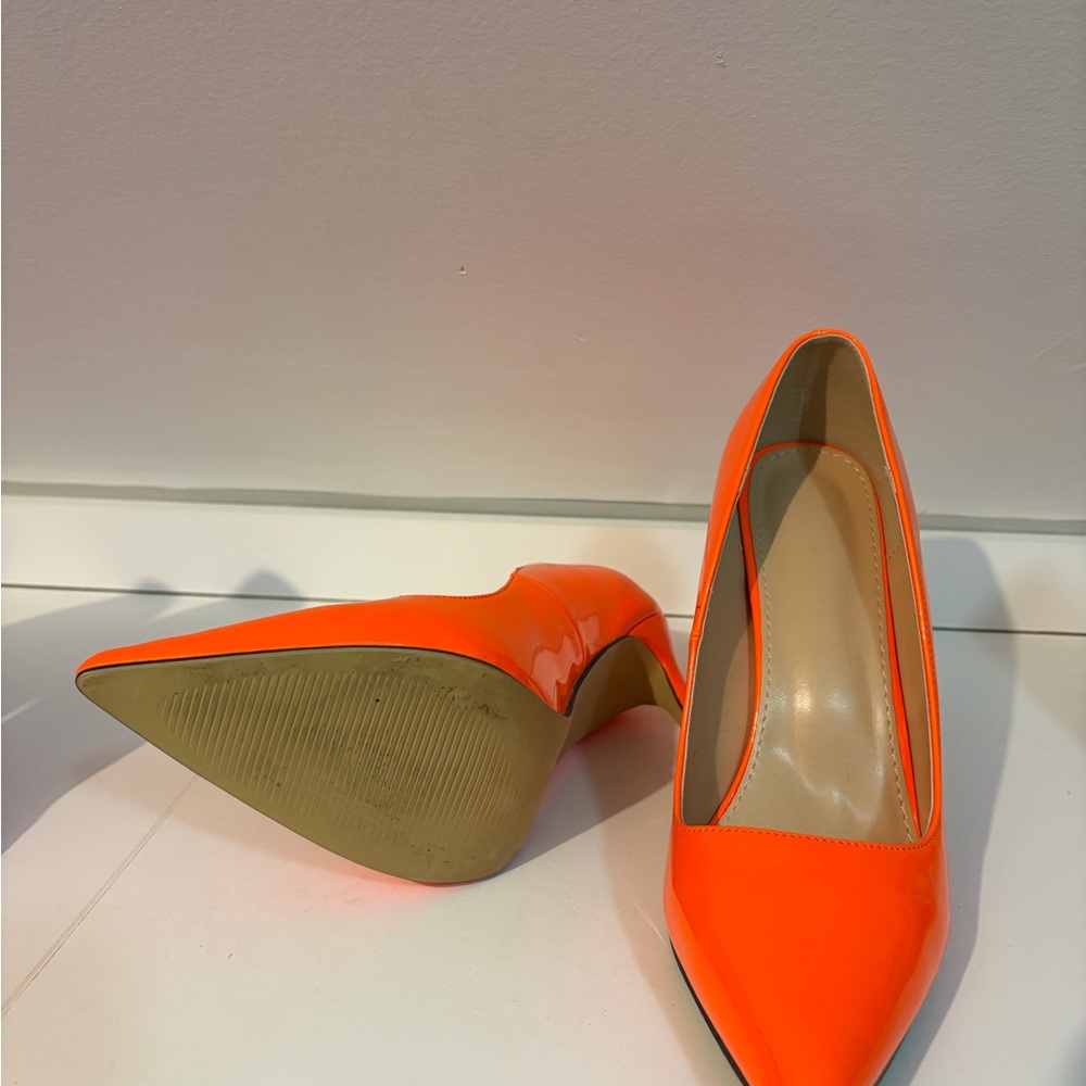 Orange High Heel Pumps View 4